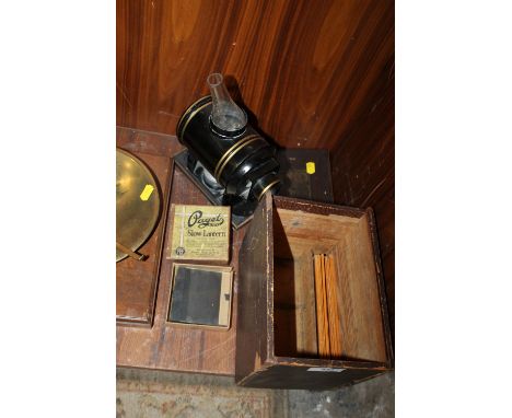 A VINTAGE MAGIC LANTERN AND SLIDES