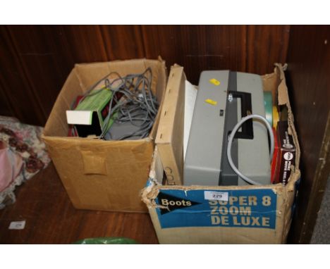 A BOXED PROJECTOR PLUS ACCESSORIES 