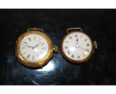 TWO 9CT GOLD CASED VINTAGE WRISTWATCHES A/F 