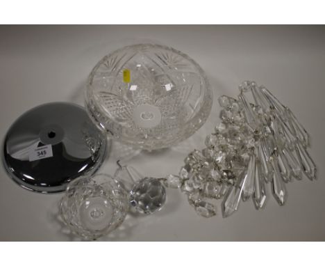 A WATERFORD CRYSTAL CEILING LIGHT A/F 
