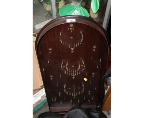 MODERN MAHOGANY BAGATELLE GAME 