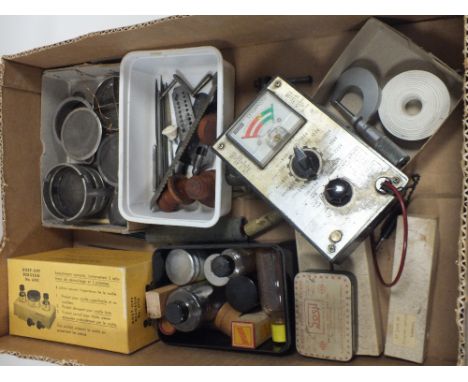 A QUANTITY OF VINTAGE WATCH MAKERS TOOLS ETC