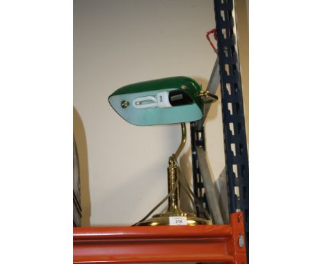 A MODERN BANKERS LAMP 