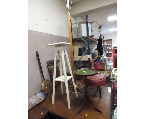 A RETRO STOOL, STANDARD LAMP ETC (7)