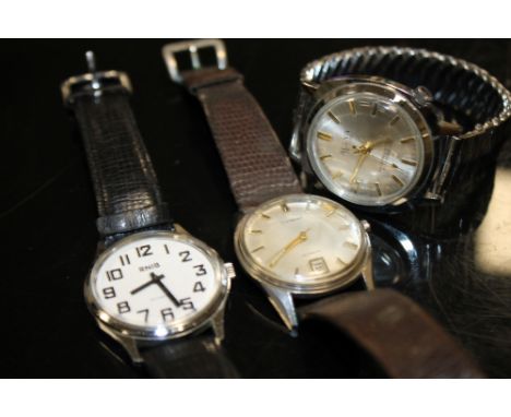 THREE VINTAGE GENTS WRISTWATCHES 