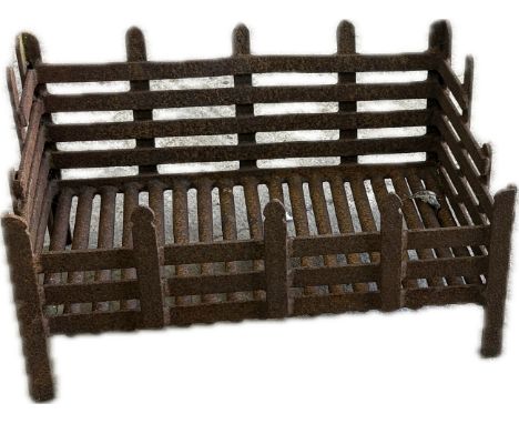 Metal grate measures approx 12 inches tall x 23 wide and 15 deep