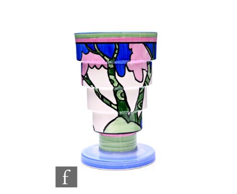 A Wedgwood Bizarre by Clarice Cliff, a limited edition vase from The Bizarre Affair Collection, circa 1998, Shape 366 vase in