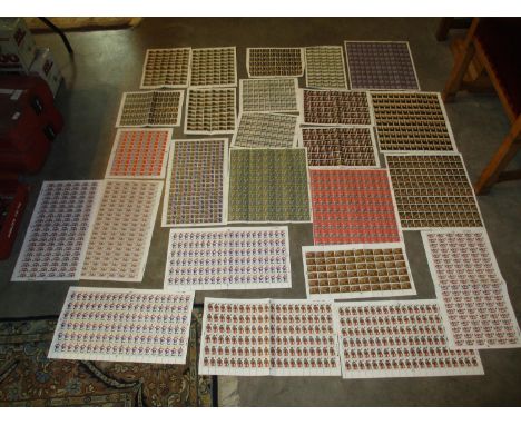 Sheets of 1/6 Lowry Stamps, Constable, Lawrence and Other Stamps 