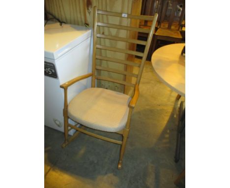 Mid 20th Century Ladder Back Rocking Chair 