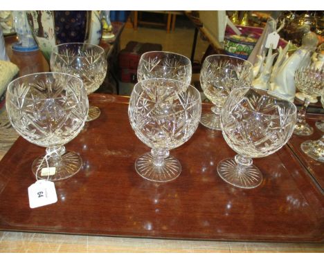 Set of 6 Crystal Gin Goblets 