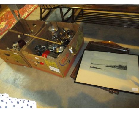 St. Andrews Putter, Etching, Mirror, Silver Plate, Glasswares etc 