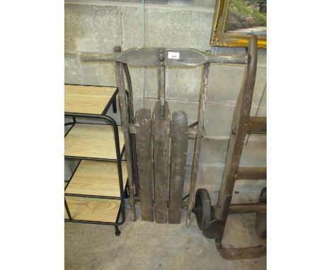 Vintage Wood and Metal Sledge 