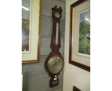 19th Century Rosewood Case Barometer by Lowden Dundee 