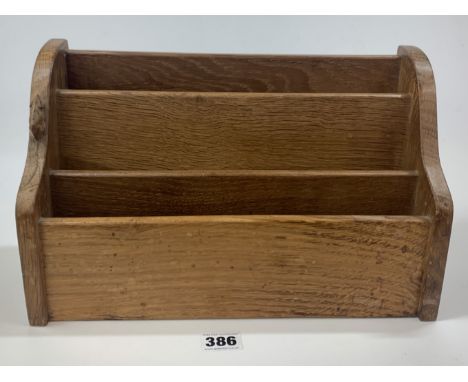 Mouseman letter rack 13” long x 5” wide x 8” high