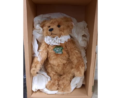 1998 HARRODS MUSICAL STEIFF BEAR WITH CERTIFICATE