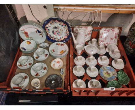 ROYAL WORCESTER 4 PLC TEASET WITH HAND PAINTED PORTUGUESE COFFEE SET ETC