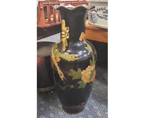 LARGE CERAMIC FLORAL VASE - 92.5 CMS (H) APPROX