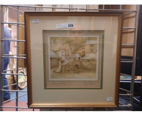 FRANK B JOWETT FRAMED PRINT/SIGNED - 24 X 24 CMS APPROX