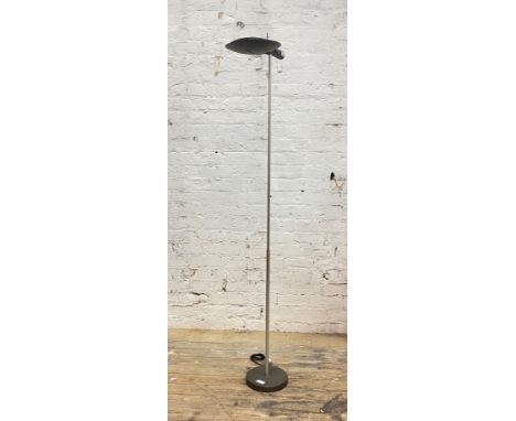 An Italian post modern standard lamp by Sirrah, circa 1970's, rise and fall branch on a circular cast iron base, stamped by m