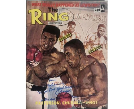 MUHAMMAD ALI. A copy of 'The Ring' magazine bearing signature and inscription in blue ink in the hand of Muhammad Ali. Sold w