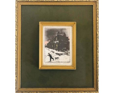 TONY WARREN CORONATION ST COLLECTION FOR BURY HOSPICE - HAROLD RILEY ARCHIE STREET PRINT. A mounted and framed limited editio
