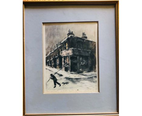 TONY WARREN CORONATION ST COLLECTION FOR BURY HOSPICE - HAROLD RILEY ARCHIE STREET ARTISTS PROOF. A mounted and framed artist