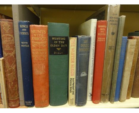 36 volumes of traditional books relating to fox hunting including The Noble Science (a few general ideas on fox hunting) by F