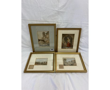 BAXTER PRINT VERONA CL329 AND BAXTER PRINT RETURNING FROM PRAYER CL350 1855, BAXTER PRINT NETLEY ABBEY CL288, BAXTER PRINT VI