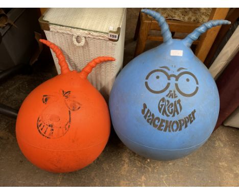 TWO VINTAGE SPACE HOPPERS