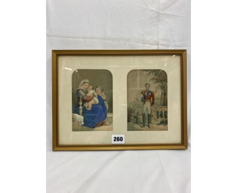 BAXTER PRINT HIS ROYAL HIGHNESS PRINT ALBERT CL205 WITH COMPANION PRINT FRAMED AND GLAZED 