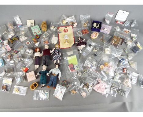 Doll's House Accessories - A large collection of doll's house accessories, many new still in packaging to include ceramic tab