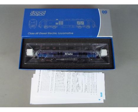 Dapol - A boxed Dapol 4D022006 21 pin DCC Ready OO gauge Class 68 Diesel Electric Locomotive Op.No.68007 'Valiant' in Scotrai
