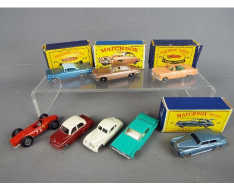 Matchbox by Lesney - A collection of eight diecast Matchbox vehicles, 4 of which are boxed. Boxed lot includes #28 Mark X Jag