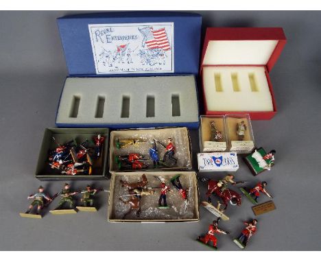 Tas Figs, Unconfirmed Makers - Approximately 26 predominately unboxed hand painted metal soldiers in different scales from va