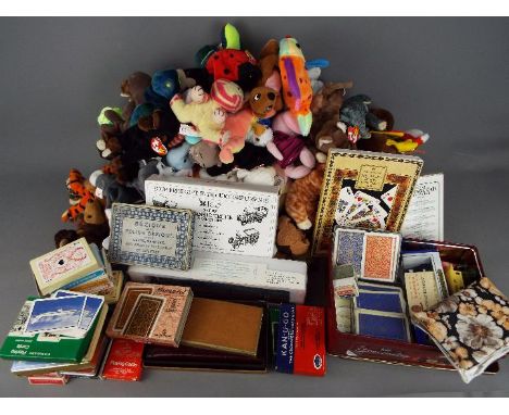 Ty Beanies, Waddington, Oxfor Diecast and Others - A large collection of Ty Beanies and soft toys a small group of boxed diec