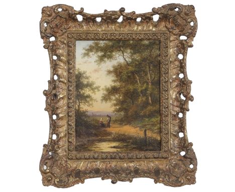 Jan Evert Morel (1777-1808), both signed lower left pair of oils on panel, Dutch landscapes (2)
