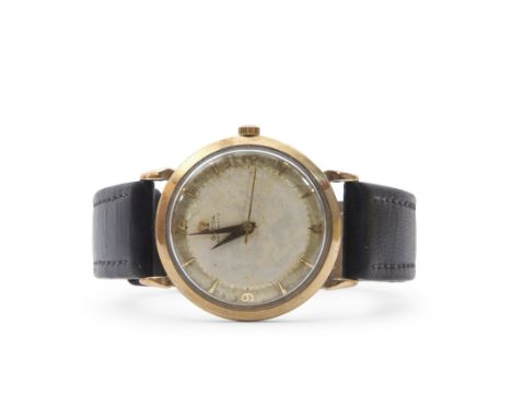 Third quarter of the 20th century gents Omega 9ct gold cased automatic movement wrist watch, with gold hands and sweep second