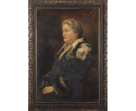 Arthur Twidle, Portrait of the artist's mother, oil on canvas, signed and dated 1930 lower right, 90 x 59cm.  Provenance: Uni