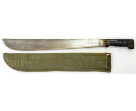 A WORLD WAR TWO BRITISH ARMY JUNGLE KNIFE BY JOSEPH RODGERS AND SONS, STAMPED MAKER'S MARK, BROAD ARROW, 1945 AND A.F/0100 EB