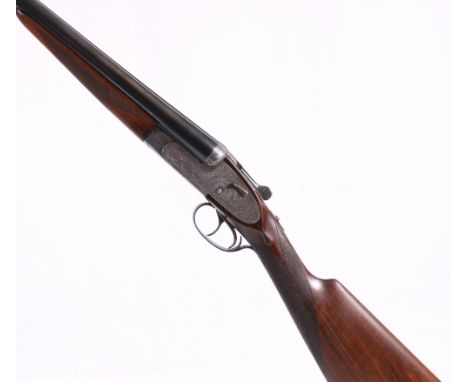 AYA No. 2 20-bore sidelock ejector shotgun, serial number 582645, with 27in barrels, the action with foliate engraved scrolls