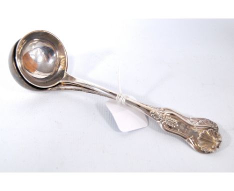 Pair of silver sauce or toddy ladles, double struck part King's pattern, by R. Gray & Sons, Glasgow 1836, 4oz.