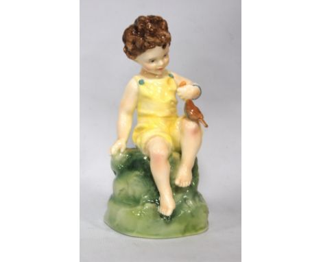Royal Worcester Bone China figure, 'Friday's Child', modelled by Freda Doughty, no. 3523, 16cm high. Condition Report Good co
