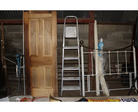 An aluminium step ladder