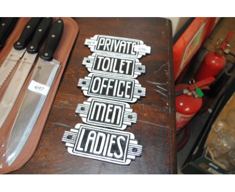 Five Art Deco style signs (107)