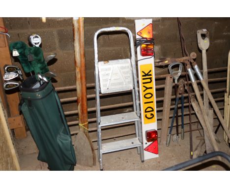 A aluminium step ladder