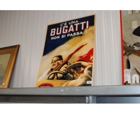 A reproduction Bugatti advertising sign (144)