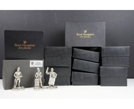 A collection of boxed Royal Hampshire Art Foundry pewter figures. 