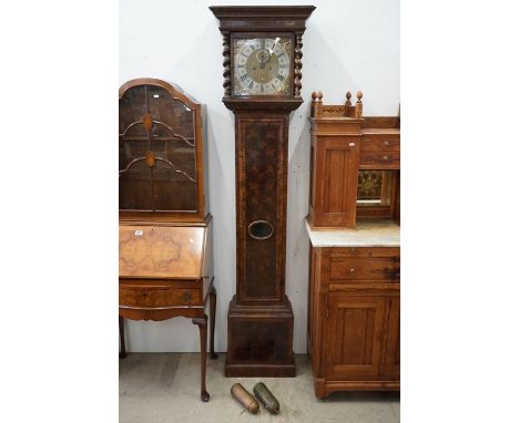 Late 17th century and later Oyster Walnut Veneered Eight Day Longcase Clock, the movement and dial by Isaac Goddard, London, 