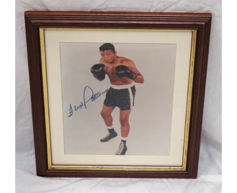 FLOYD PATTERSONautographed photographic print of the former World Heavyweight Boxing Champion, with certificate of authentici