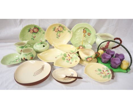 COLLECTION OF CARLTON WARE CERAMICSmainly Australian Design, comports, sideplates, jugs, basket, preserve pot with cover and 